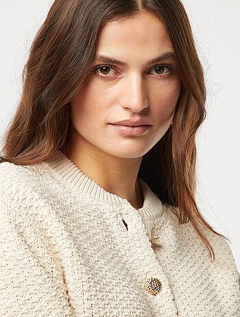 Gilet avec boutons fantaisies dorés