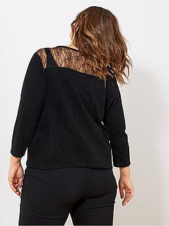 Gilet avec dentelle - Kiabi