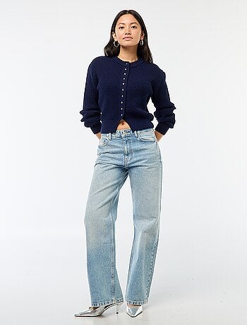 Gilet boutonné maille épaisse