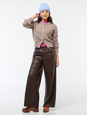 Gilet boutonné maille épaisse