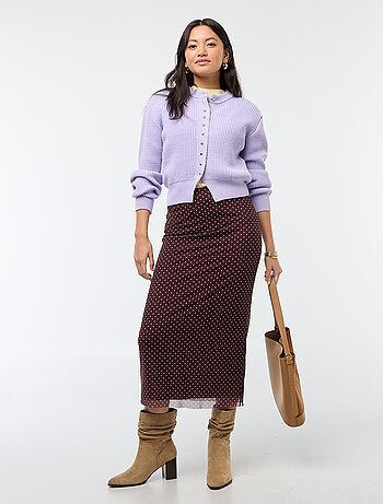 Gilet boutonné maille épaisse