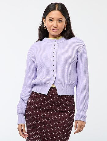 Gilet boutonné maille épaisse