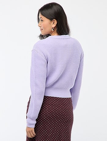 Gilet boutonné maille épaisse