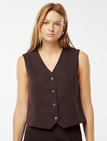 Gilet boutonné sans manches