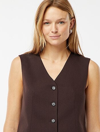 Gilet boutonné sans manches