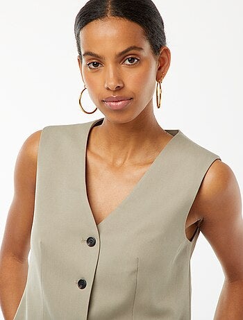Gilet boutonné sans manches