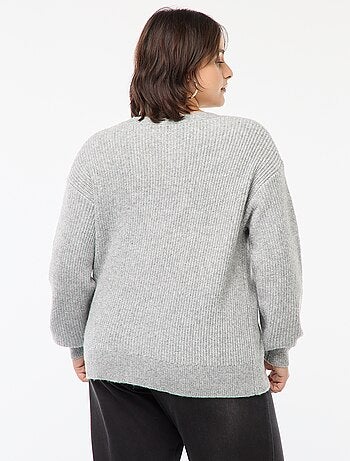 Gilet cardigan en maille côtelée