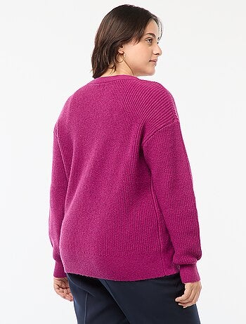 Gilet cardigan en maille côtelée