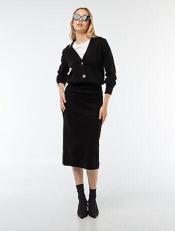 Gilet cardigan en tricot ottoman
