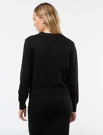 Gilet cardigan en tricot ottoman