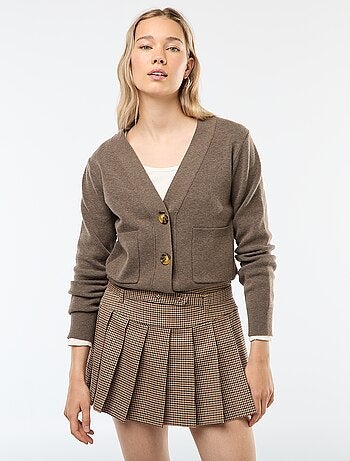 Gilet cardigan en tricot ottoman