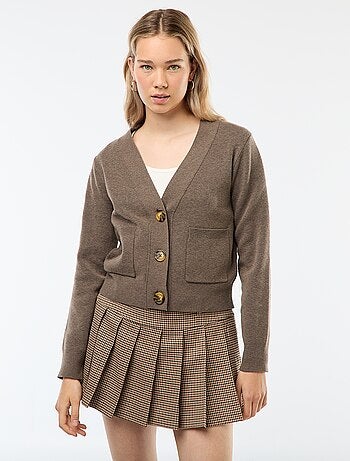 Gilet cardigan en tricot ottoman
