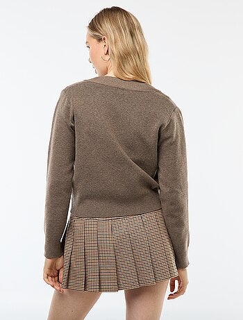 Gilet cardigan en tricot ottoman