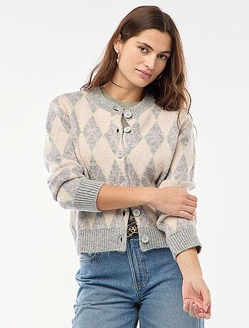 Gilet chaud imprimé losanges