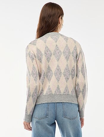 Gilet chaud imprimé losanges