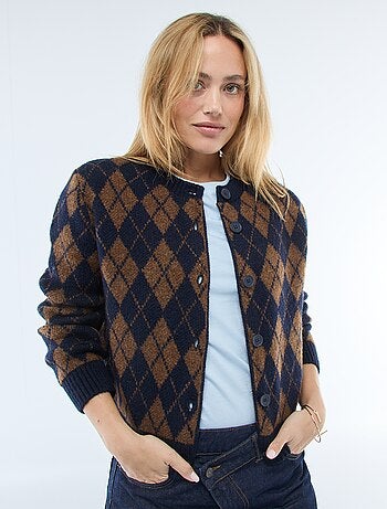 Gilet chaud imprimé losanges