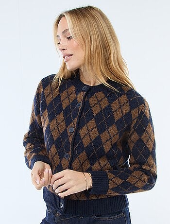 Gilet chaud imprimé losanges