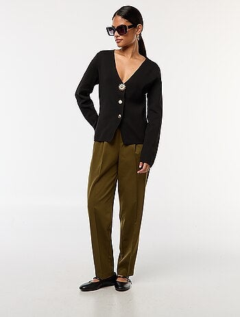 Gilet côtelé à manches longues