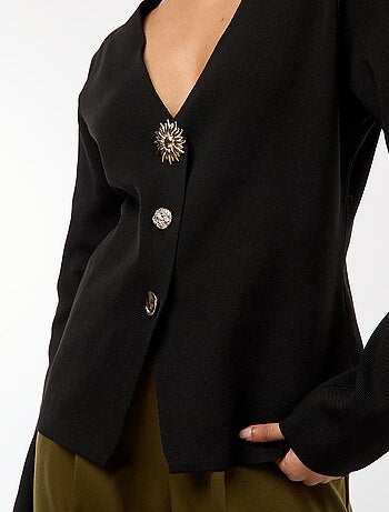 Gilet côtelé à manches longues