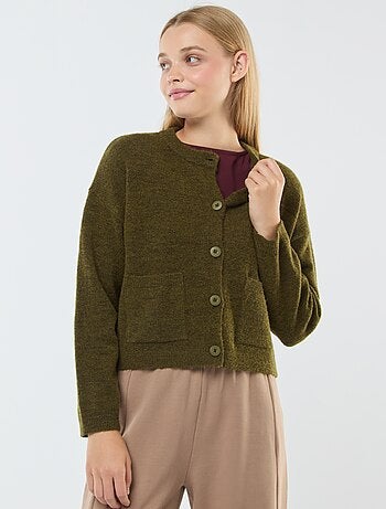 Gilet cropped en maille