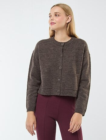 Gilet cropped en maille