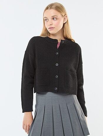 Gilet cropped en maille