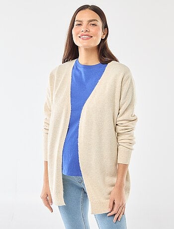 Gilet de maternité long et ceinturé