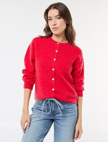 Gilet doux en laine et mohair