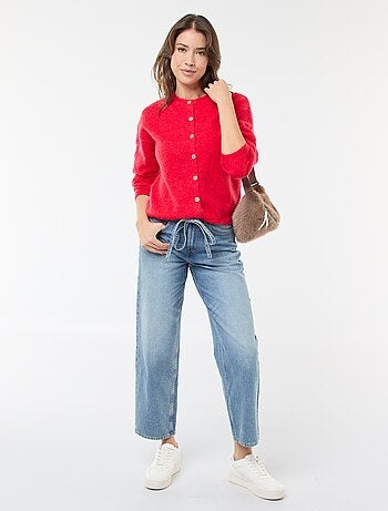 Gilet doux en laine et mohair