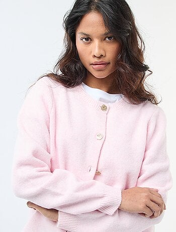 Gilet en maille avec boutons dorés