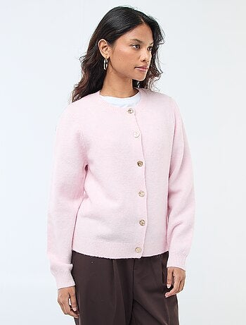 Gilet en maille avec boutons dorés