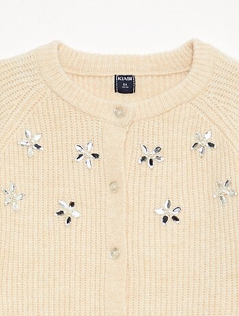 Gilet en maille avec détails perlés