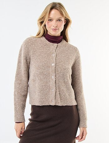 Gilet en maille bouclette