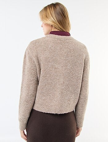 Gilet en maille bouclette