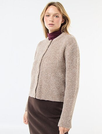 Gilet en maille bouclette
