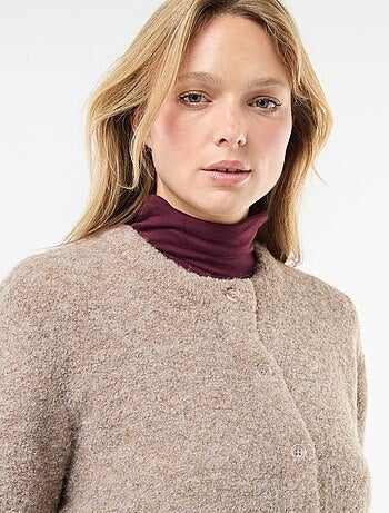 Gilet en maille bouclette