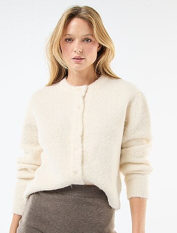 Gilet en maille bouclette
