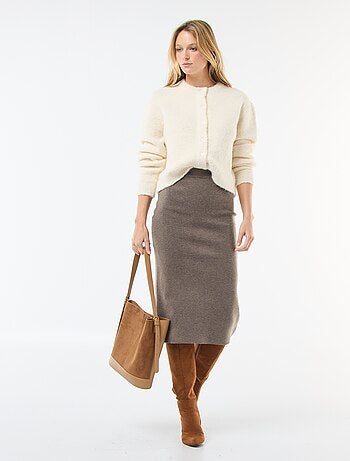 Gilet en maille bouclette