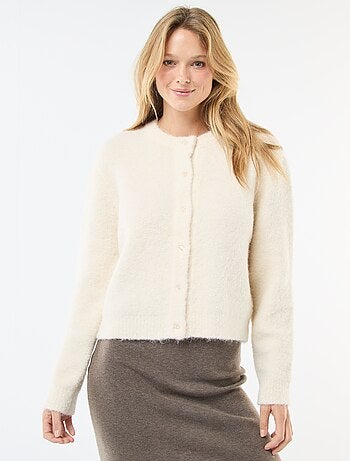 Gilet en maille bouclette