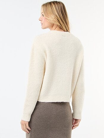 Gilet en maille bouclette