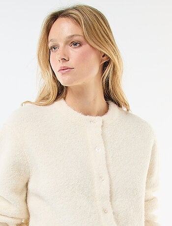 Gilet en maille bouclette