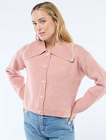 Gilet en maille chaude à col anglais