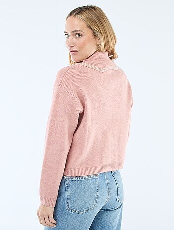 Gilet en maille chaude à col anglais