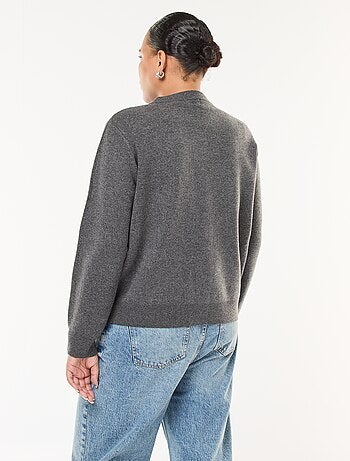 Gilet en maille épaisse avec boutons fantaisies