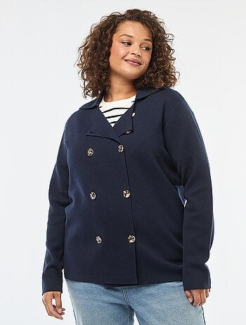 Gilet en maille épaisse avec double boutonnage