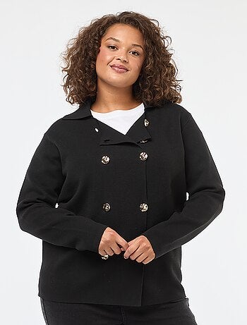 Gilet en maille épaisse avec double boutonnage