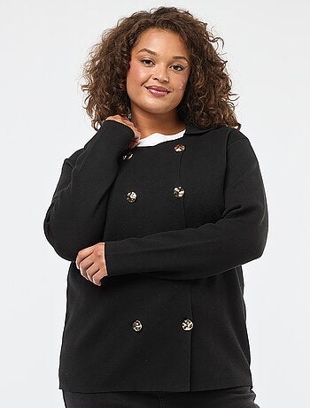 Gilet en maille épaisse avec double boutonnage