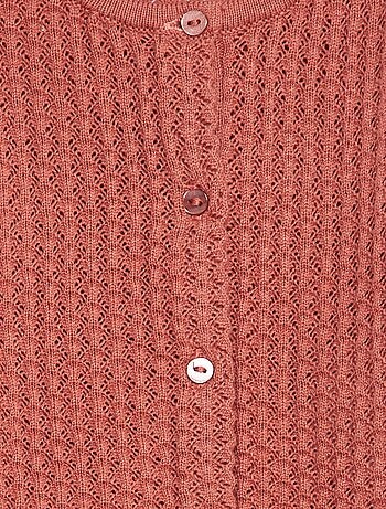 Gilet en maille fantaisiste ajourée