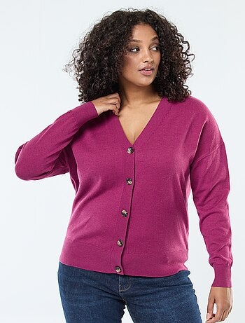 Gilet en maille fine avec ouverture boutonnée