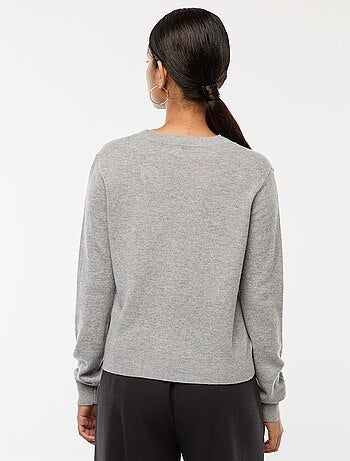 Gilet en maille fine col en V